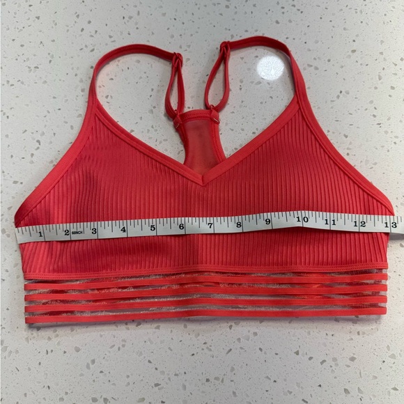 Victoria’s Secret PINK Lightly Lined Strappy Racerback Sports Bra Size Sm Coral - Picture 9 of 11